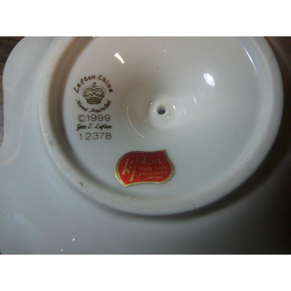 Vintage 1999 Lefton Bone China Handpainted Candle Holder #12378 - Picture 3 of 7